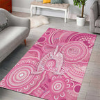 50 Years Deadly NAIDOC Week 2026 Personalised Area Rug Dhari Pink Indigenous Art