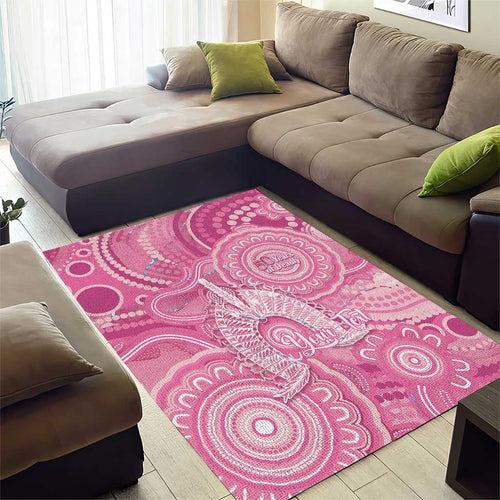 50 Years Deadly NAIDOC Week 2026 Personalised Area Rug Dhari Pink Indigenous Art