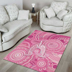 50 Years Deadly NAIDOC Week 2026 Personalised Area Rug Dhari Pink Indigenous Art
