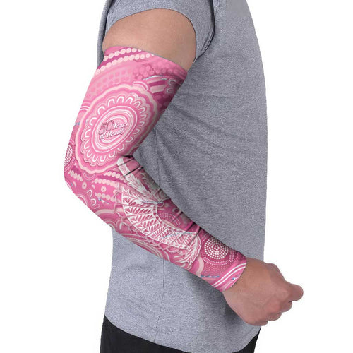 50 Years Deadly NAIDOC Week 2026 Personalised Arm Sleeves Dhari Pink Indigenous Art