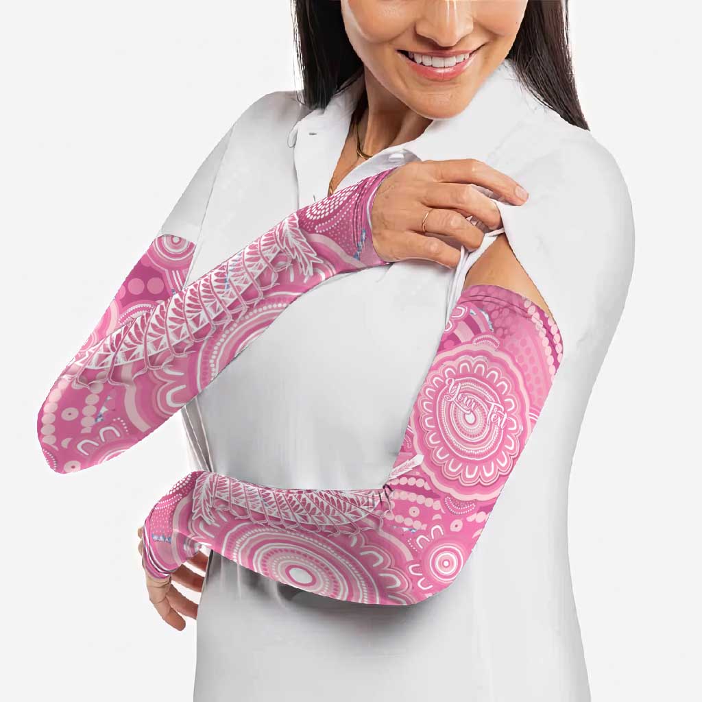50 Years Deadly NAIDOC Week 2026 Personalised Arm Sleeves Dhari Pink Indigenous Art