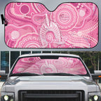 50 Years Deadly NAIDOC Week 2026 Personalised Auto Sun Shade Dhari Pink Indigenous Art