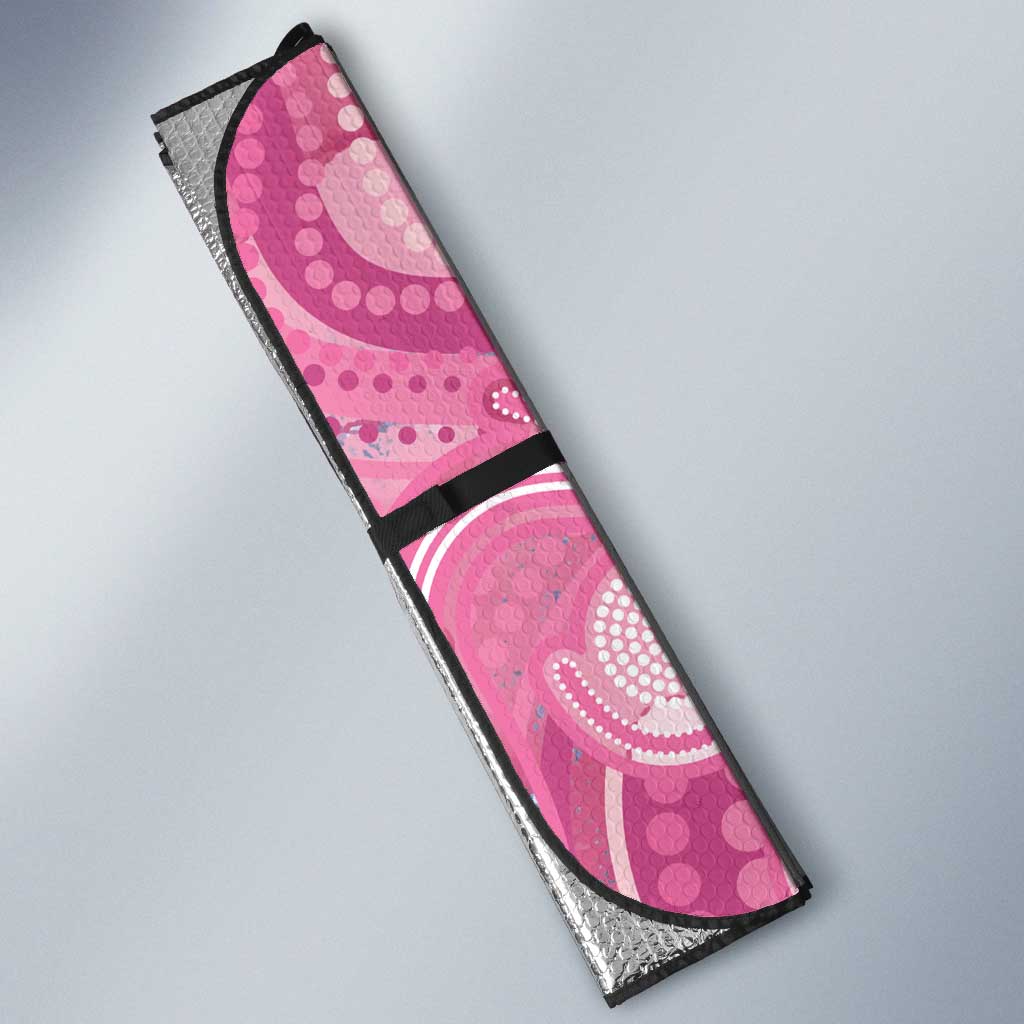 50 Years Deadly NAIDOC Week 2026 Personalised Auto Sun Shade Dhari Pink Indigenous Art