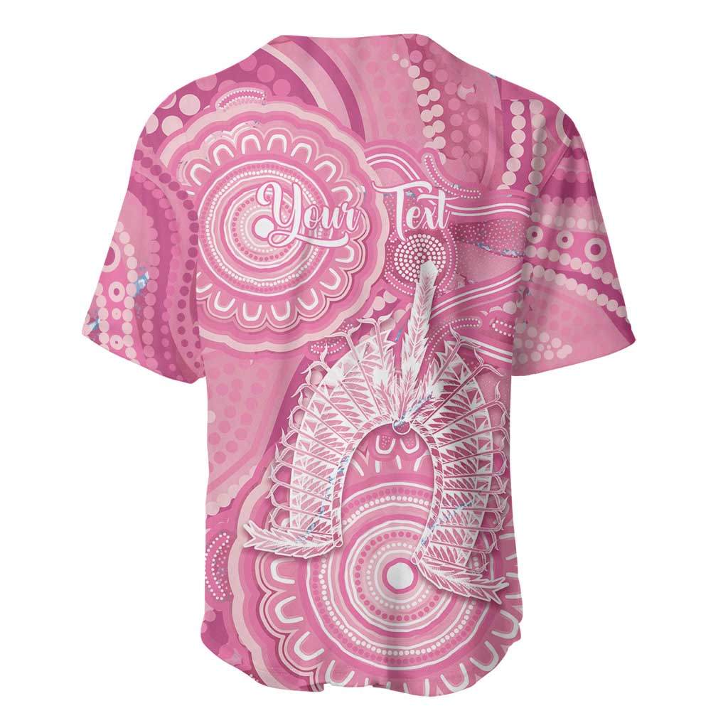 50 Years Deadly NAIDOC Week 2026 Personalised Baseball Jersey Dhari Pink Indigenous Art