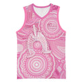 50 Years Deadly NAIDOC Week 2026 Personalised Basketball Jersey Dhari Pink Indigenous Art