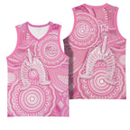 50 Years Deadly NAIDOC Week 2026 Personalised Basketball Jersey Dhari Pink Indigenous Art
