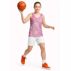 50 Years Deadly NAIDOC Week 2026 Personalised Basketball Jersey Dhari Pink Indigenous Art