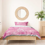 50 Years Deadly NAIDOC Week 2026 Personalised Bedding Set Dhari Pink Indigenous Art