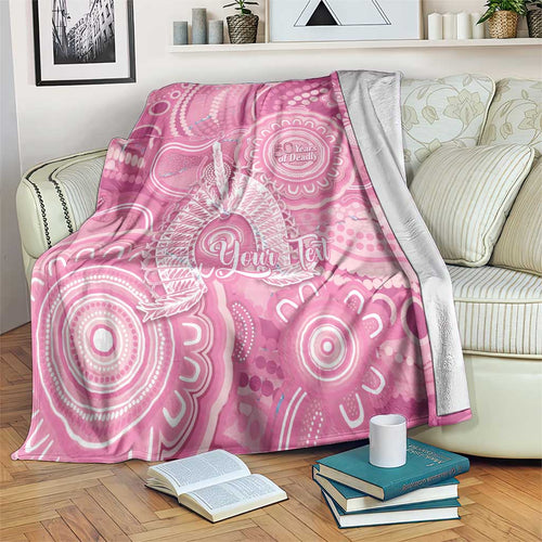 50 Years Deadly NAIDOC Week 2026 Personalised Blanket Dhari Pink Indigenous Art
