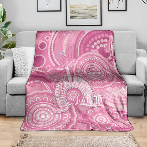 50 Years Deadly NAIDOC Week 2026 Personalised Blanket Dhari Pink Indigenous Art