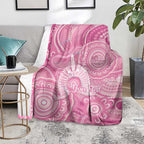 50 Years Deadly NAIDOC Week 2026 Personalised Blanket Dhari Pink Indigenous Art