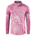 50 Years Deadly NAIDOC Week 2026 Personalised Button Sweatshirt Dhari Pink Indigenous Art
