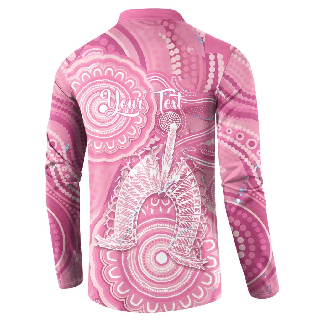 50 Years Deadly NAIDOC Week 2026 Personalised Button Sweatshirt Dhari Pink Indigenous Art