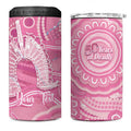 50 Years Deadly NAIDOC Week 2026 Personalised 4 in 1 Can Cooler Tumbler Dhari Pink Indigenous Art