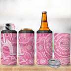 50 Years Deadly NAIDOC Week 2026 Personalised 4 in 1 Can Cooler Tumbler Dhari Pink Indigenous Art
