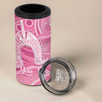 50 Years Deadly NAIDOC Week 2026 Personalised 4 in 1 Can Cooler Tumbler Dhari Pink Indigenous Art
