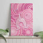50 Years Deadly NAIDOC Week 2026 Personalised Canvas Wall Art Dhari Pink Indigenous Art