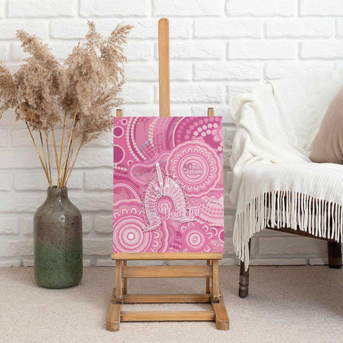 50 Years Deadly NAIDOC Week 2026 Personalised Canvas Wall Art Dhari Pink Indigenous Art