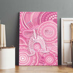 50 Years Deadly NAIDOC Week 2026 Personalised Canvas Wall Art Dhari Pink Indigenous Art