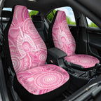50 Years Deadly NAIDOC Week 2026 Personalised Car Seat Cover Dhari Pink Indigenous Art