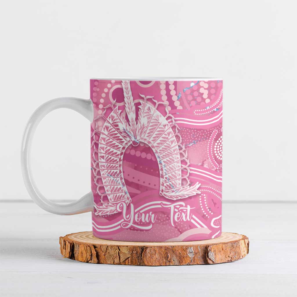 50 Years Deadly NAIDOC Week 2026 Personalised Ceramic Mug Dhari Pink Indigenous Art