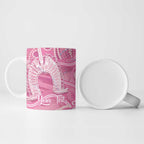 50 Years Deadly NAIDOC Week 2026 Personalised Ceramic Mug Dhari Pink Indigenous Art