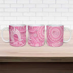 50 Years Deadly NAIDOC Week 2026 Personalised Ceramic Mug Dhari Pink Indigenous Art