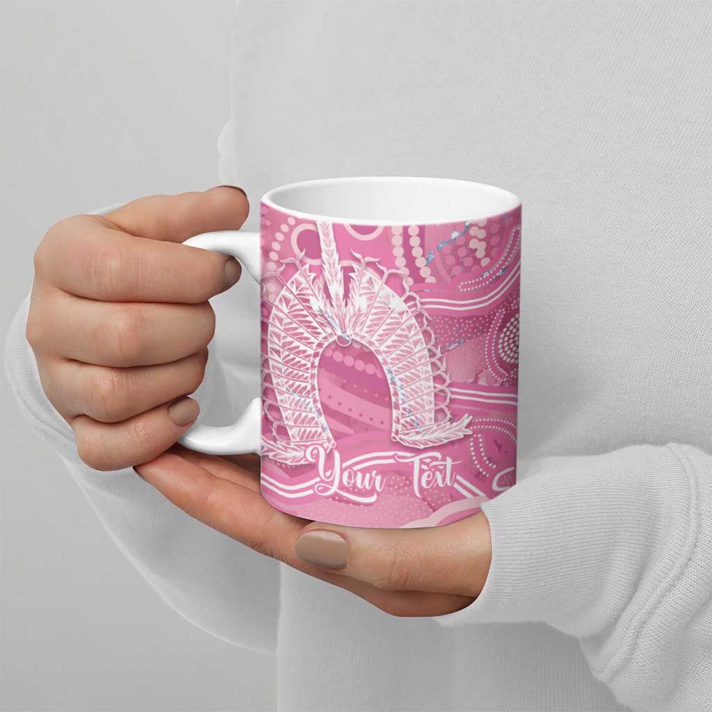 50 Years Deadly NAIDOC Week 2026 Personalised Ceramic Mug Dhari Pink Indigenous Art