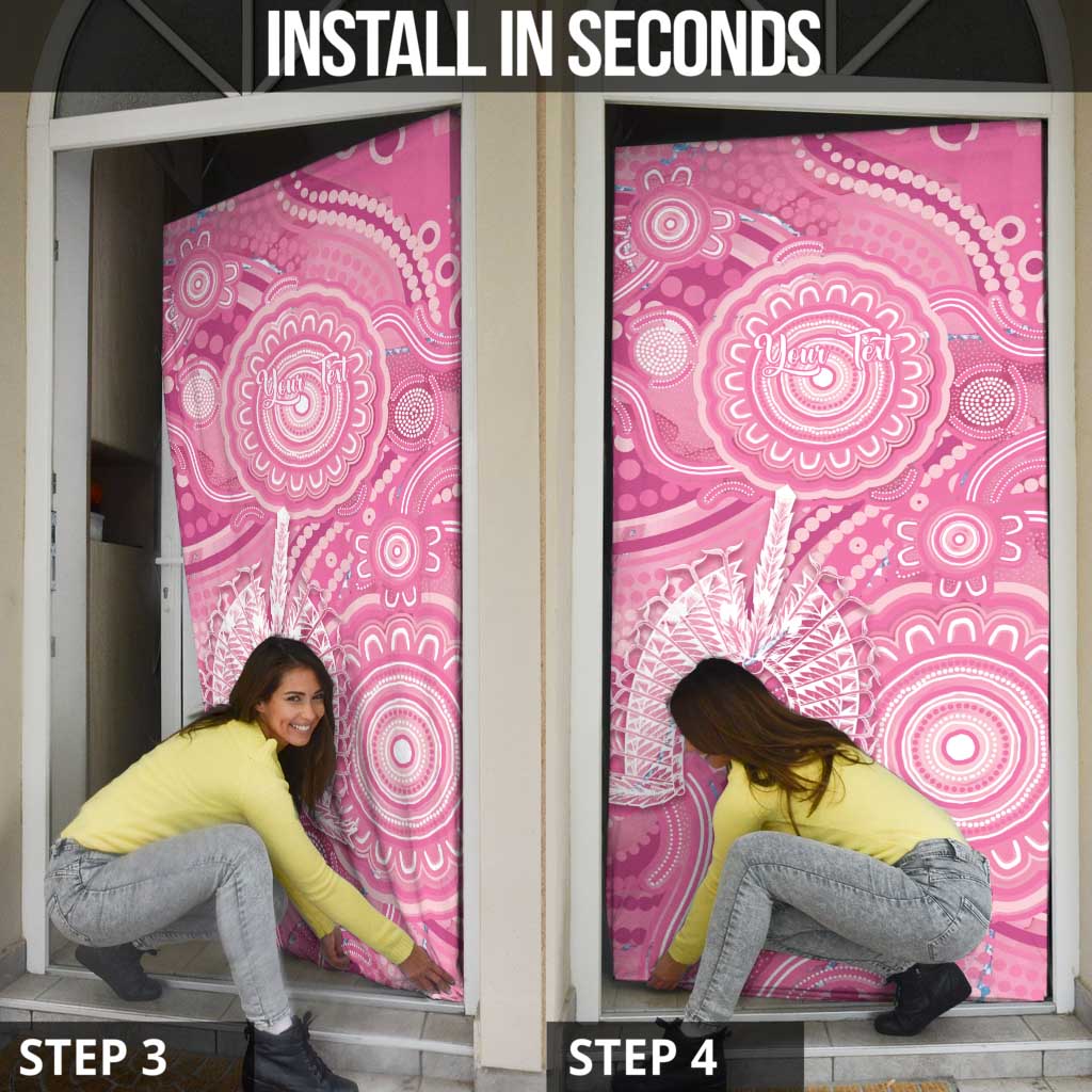 50 Years Deadly NAIDOC Week 2026 Personalised Door Cover Dhari Pink Indigenous Art