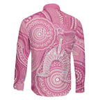 50 Years Deadly NAIDOC Week 2026 Personalised Family Matching Long Sleeve Bodycon Dress and Hawaiian Shirt Dhari Pink Indigenous Art