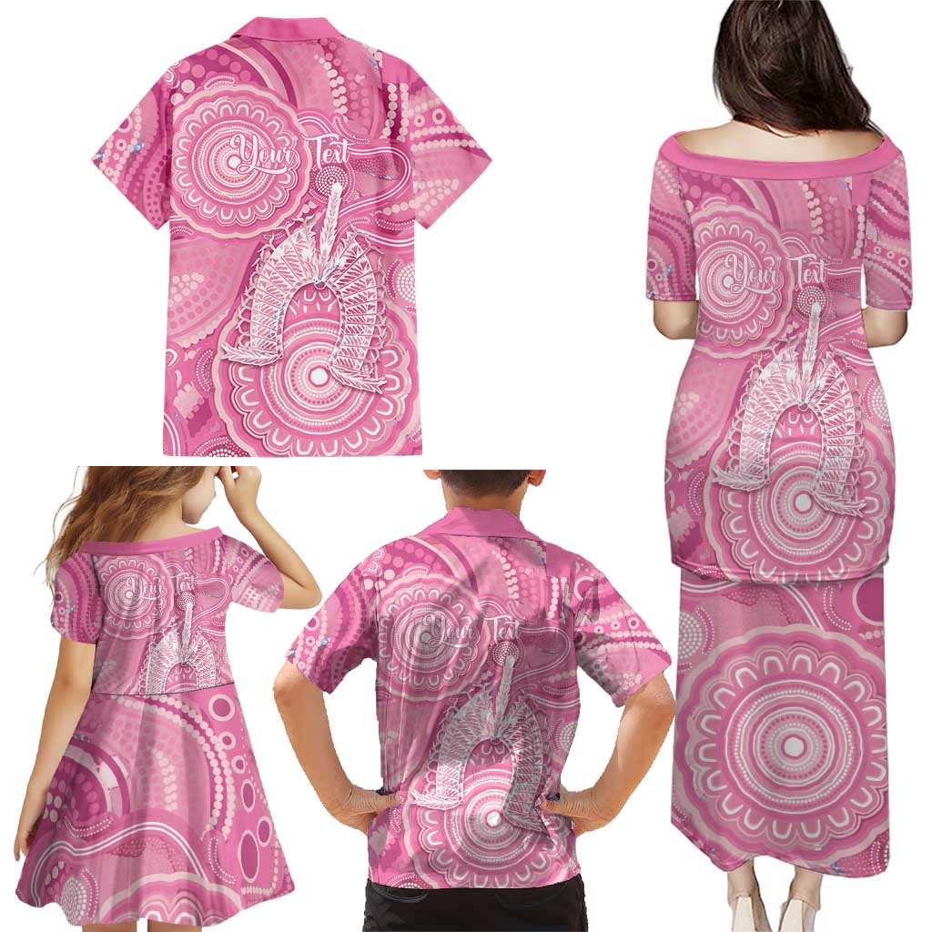 50 Years Deadly NAIDOC Week 2026 Personalised Family Matching Puletasi and Hawaiian Shirt Dhari Pink Indigenous Art
