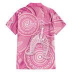 50 Years Deadly NAIDOC Week 2026 Personalised Family Matching Short Sleeve Bodycon Dress and Hawaiian Shirt Dhari Pink Indigenous Art