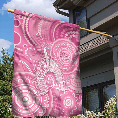 50 Years Deadly NAIDOC Week 2026 Personalised Garden Flag Dhari Pink Indigenous Art