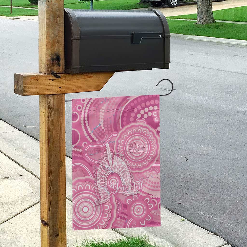50 Years Deadly NAIDOC Week 2026 Personalised Garden Flag Dhari Pink Indigenous Art