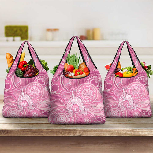 50 Years Deadly NAIDOC Week 2026 Personalised Grocery Bag Dhari Pink Indigenous Art