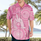 50 Years Deadly NAIDOC Week 2026 Personalised Hawaiian Shirt Dhari Pink Indigenous Art