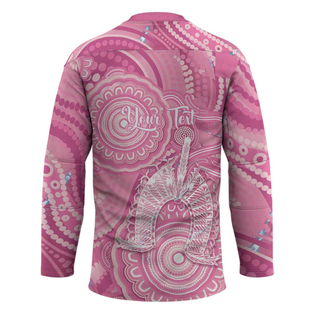 50 Years Deadly NAIDOC Week 2026 Personalised Hockey Jersey Dhari Pink Indigenous Art