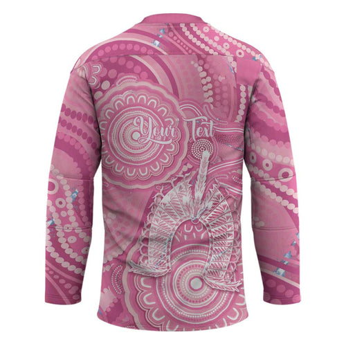 50 Years Deadly NAIDOC Week 2026 Personalised Hockey Jersey Dhari Pink Indigenous Art