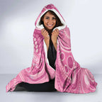 50 Years Deadly NAIDOC Week 2026 Personalised Hooded Blanket Dhari Pink Indigenous Art