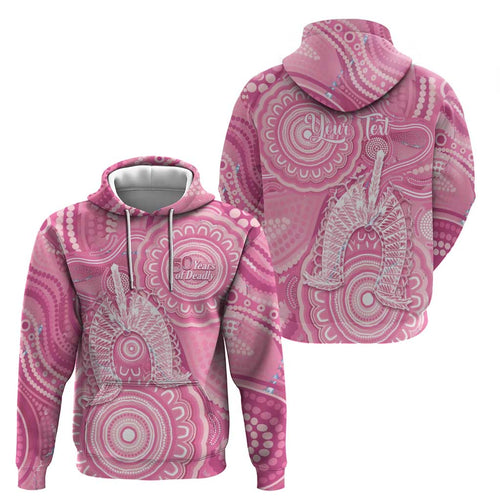 50 Years Deadly NAIDOC Week 2026 Personalised Hoodie Dhari Pink Indigenous Art