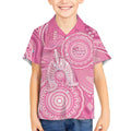 50 Years Deadly NAIDOC Week 2026 Personalised Kid Hawaiian Shirt Dhari Pink Indigenous Art