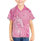 50 Years Deadly NAIDOC Week 2026 Personalised Kid Hawaiian Shirt Dhari Pink Indigenous Art