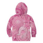 50 Years Deadly NAIDOC Week 2026 Personalised Kid Hoodie Dhari Pink Indigenous Art