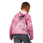 50 Years Deadly NAIDOC Week 2026 Personalised Kid Hoodie Dhari Pink Indigenous Art