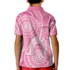 50 Years Deadly NAIDOC Week 2026 Personalised Kid Polo Shirt Dhari Pink Indigenous Art