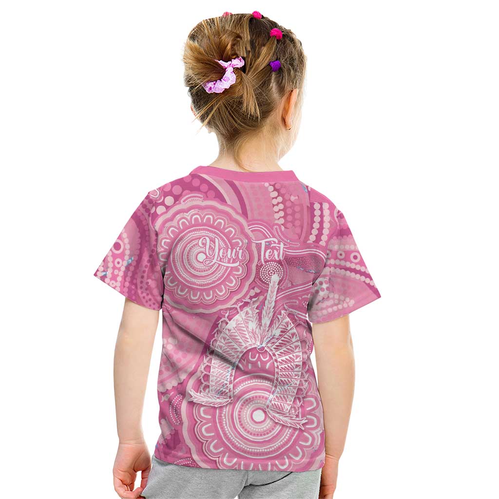 50 Years Deadly NAIDOC Week 2026 Personalised Kid T Shirt Dhari Pink Indigenous Art