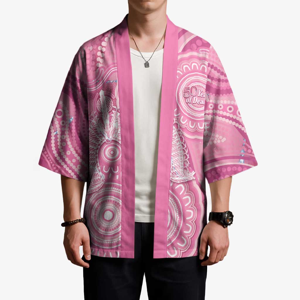 50 Years Deadly NAIDOC Week 2026 Personalised Kimono Dhari Pink Indigenous Art