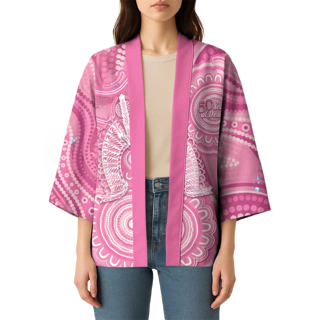 50 Years Deadly NAIDOC Week 2026 Personalised Kimono Dhari Pink Indigenous Art