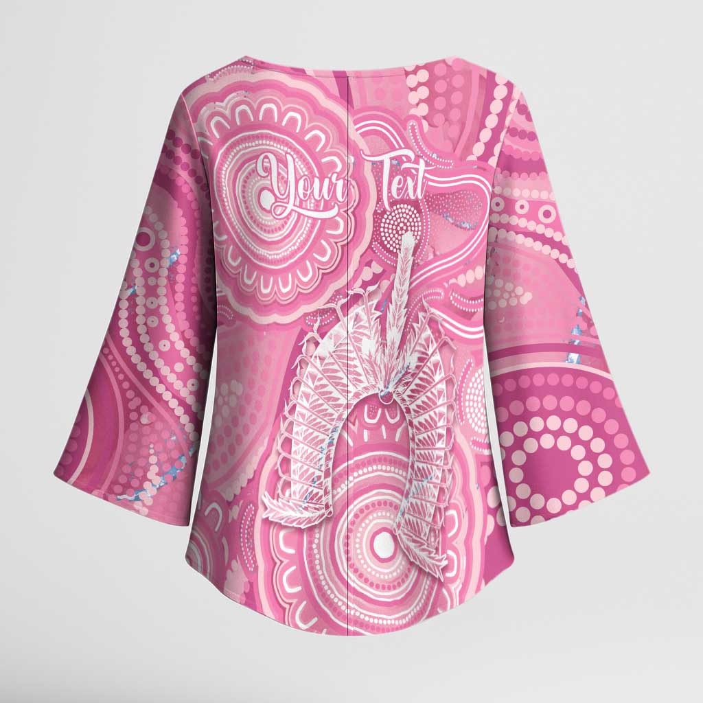 50 Years Deadly NAIDOC Week 2026 Personalised Kimono Sleeve Blouse Dhari Pink Indigenous Art