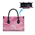 50 Years Deadly NAIDOC Week 2026 Personalised Leather Bag Dhari Pink Indigenous Art